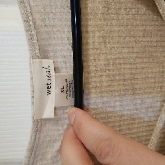 💥3 for $10💥 Wetseal Ribbed Shirttail Dress w/ Lace-up Neckline - Picture 3 of 11